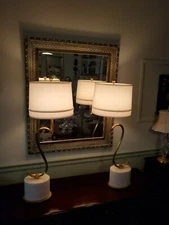 Fredrick Cooper Wildwood Swirl Credenza Lamps - Pair