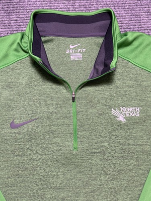 #ad #ad UNT Mean Green Pullover Mens 3XL Nike Dri Fit 1 4 Zip Sweater Embroidered NCAA $27.00