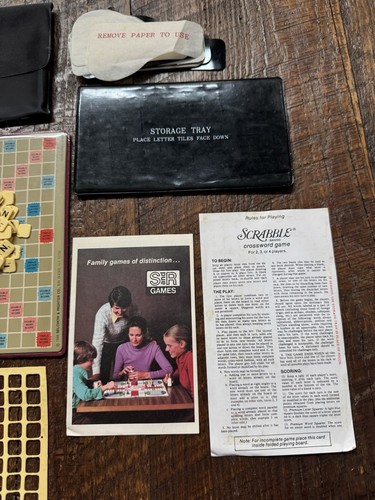 Vintage Scrabble Kreuzworträtsel Spiel Pocket Edition Reisegröße 1978 Top Zustand - Bild 4 von 8
