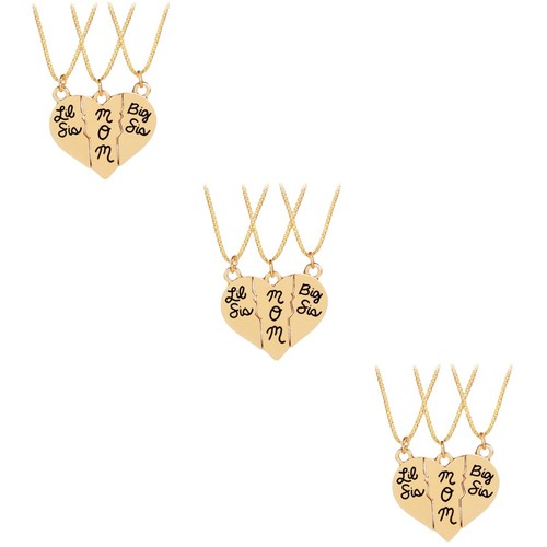 Mother Jewelry Gift Mom Puzzle Heart Pendants Matching Set Mothe - Picture 8 of 16