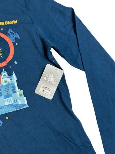 NEW Disney Parks Park Icons Blue Long Sleeve T-shirt Women’s X-Large XL - Picture 3 of 5