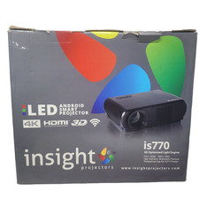 Insight is770 LED Android Smart Projector 4K 1080p Full HD HDMI Wi-Fi Home