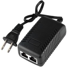 52V Gigabit PoE Injector Adapter 15W 10/100/1000Mbps IEEE 802.3af Compliant P