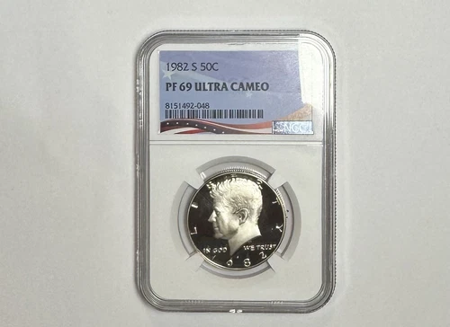 1982 S 50C PF 69 Ultra Cameo Kennedy Half Dollar NGC