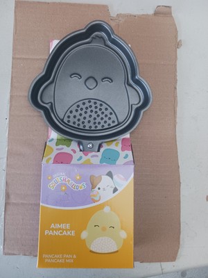 Super süße Frühling Squishmallows Pfannkuchenform & Pfannkuchenmischung Aimee das Küken NEU UND VERPACKT