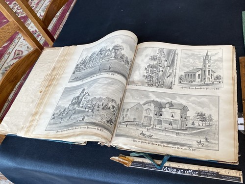 ANTIQUE 1876 NY ROCKLAND COUNTY NEW YORK FA DAVIS SURVEY MAPS LITHOS ILLUSTRATED - Picture 16 of 24