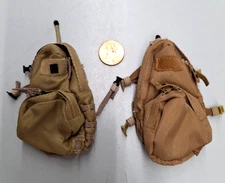 Lot of 2 BBi 1/6 Scale Modern USA Assault Packs Tan for 12" Figures JM-121