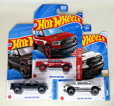 2025 Hot Wheels Mainline 2020 RAM 1500 REBEL Red Edition, White  Black Lot of 3