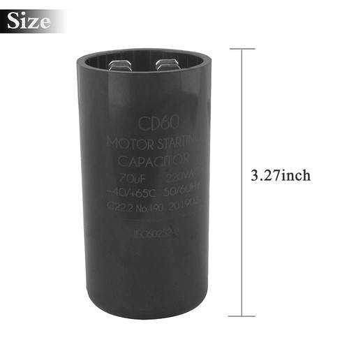 Swess 19988A Garage Door Opener Capacitor 19988A 70 MFD, 220 VAC, 60 Hz,OEM f... - Picture 4 of 7