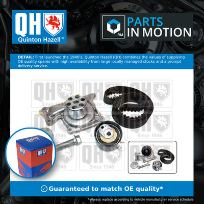 Timing Belt & Water Pump Kit fits RENAULT CAPTUR Mk1 1.5D 2013 on Set QH Quality