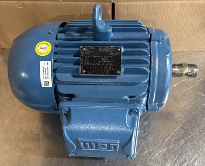 WEG MOTOR M12 5HP MODEL 00536ET3E184T-W22 3485 RPM 230/460 V 11.8/5.9  AMP 3PH 1