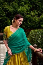 INDIAN NEW GEORGETTE LEHENGA CHOLI WITH DUPATTA FOR WEDDING  RECEPTION WEAR