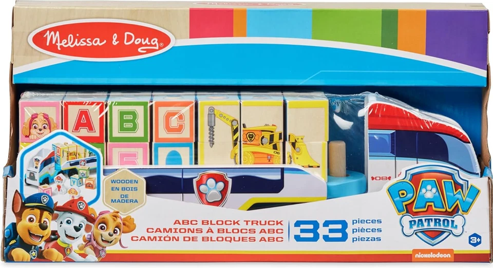 Melissa & Doug PAW Patrol Wooden ABC Block Truck (33 Pieces) - Image 2 of 3