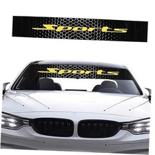 Honeycomb Sports Decal Car Front Windshield Vinyl Stickers Strip Windshield Red