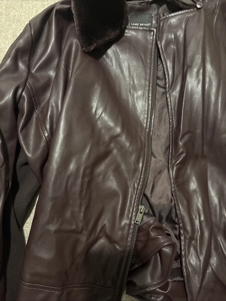 Chaqueta de cuero Lane Bryant talla 18 Foto 4 de 4