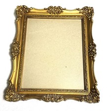 Vintage I.I.C. Ornate Baroque-Style Gold Antique Rectangular Picture Frame