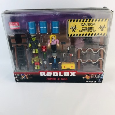 R0BL0X Toys Action Collection Zombie Attack Mini Figures Playset OPEN BOX Damage