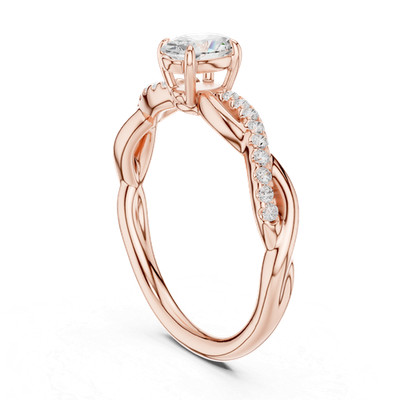 Certified Oval VVS1 Natural Diamond 14K Gold Over Exquisite Women Gift ring E781