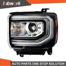 Labwork Headlight For GMC Sierra 1500 2016-2018 Xenon w/ LED DRL W/O Bulbs Left