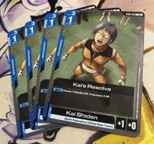 Kai's Resolve - ST01-013 NM - Gundam TCG Card Game Playset Of 4