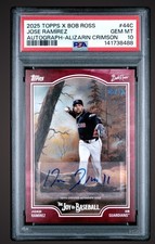 PSA 10 🔥2025 Topps X Bob Ross The Joy of Baseball JOSE RAMIREZ Auto /10