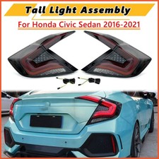 For Honda Civic Sedan 2016-2021 Led Tail Lights W Sequential Signal Lamp Clear For Honda Civic Sedan 2016-2021 Led Tail Lights W Sequential Signal Lamp Clear