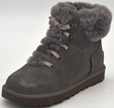 UGG - Womens Classic Mini Alpine Lace Mini Boots  Charcoal  1130558-CHRC 