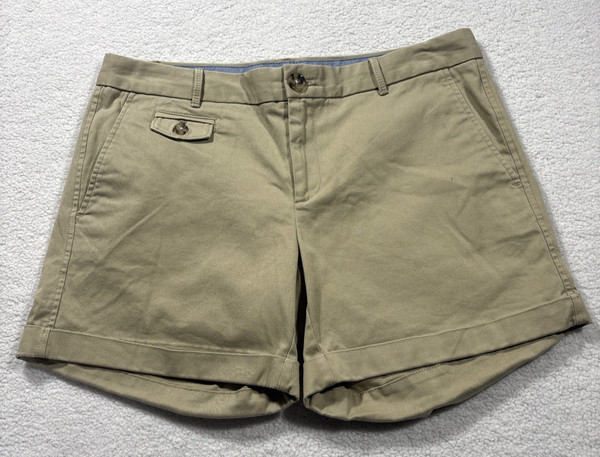 Banana Republic Ladie's Chino City Khaki Color Shorts Casual Five Pockets Size 8