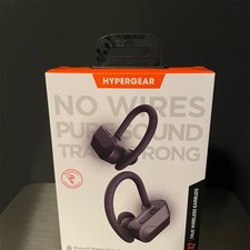 HyperGear Sport X2 True Wireless Bluetooth Earbuds Ear Hooks Mic Black