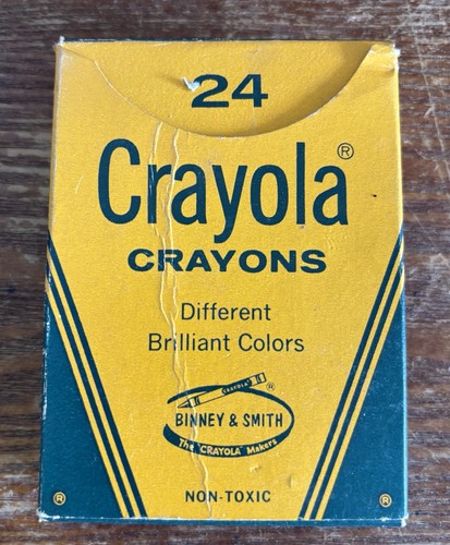Vintage Crayola Crayons 24 Count 1950s Binney & Smith Made in USA - Afbeelding 3 van 5