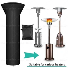 89''H Patio Heater Cover for Waterproof Standup Round Tall Heater Zipper New