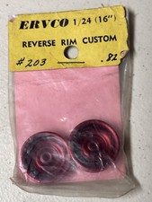 ERVCO 203 1/24 Scale 1 Pair Of Reverse Rim Custom In Red NOS