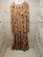 Spell & The Gypsy Size Small Etiene Mustard Western Boho Maxi Dress