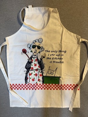 HALLMARK Maxine ''The only thing I stir up in the kitchen is trouble'' Apron Humor