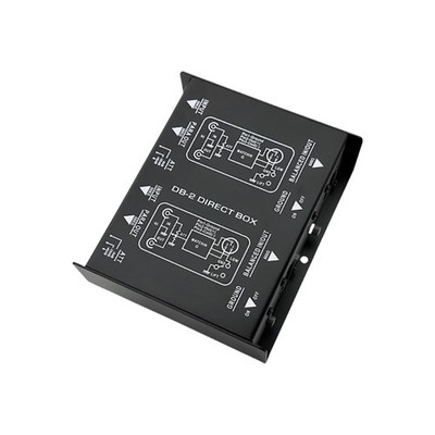 Portable 2Channel Impedance Converter Passive DI Box For Instrument Metal Shell