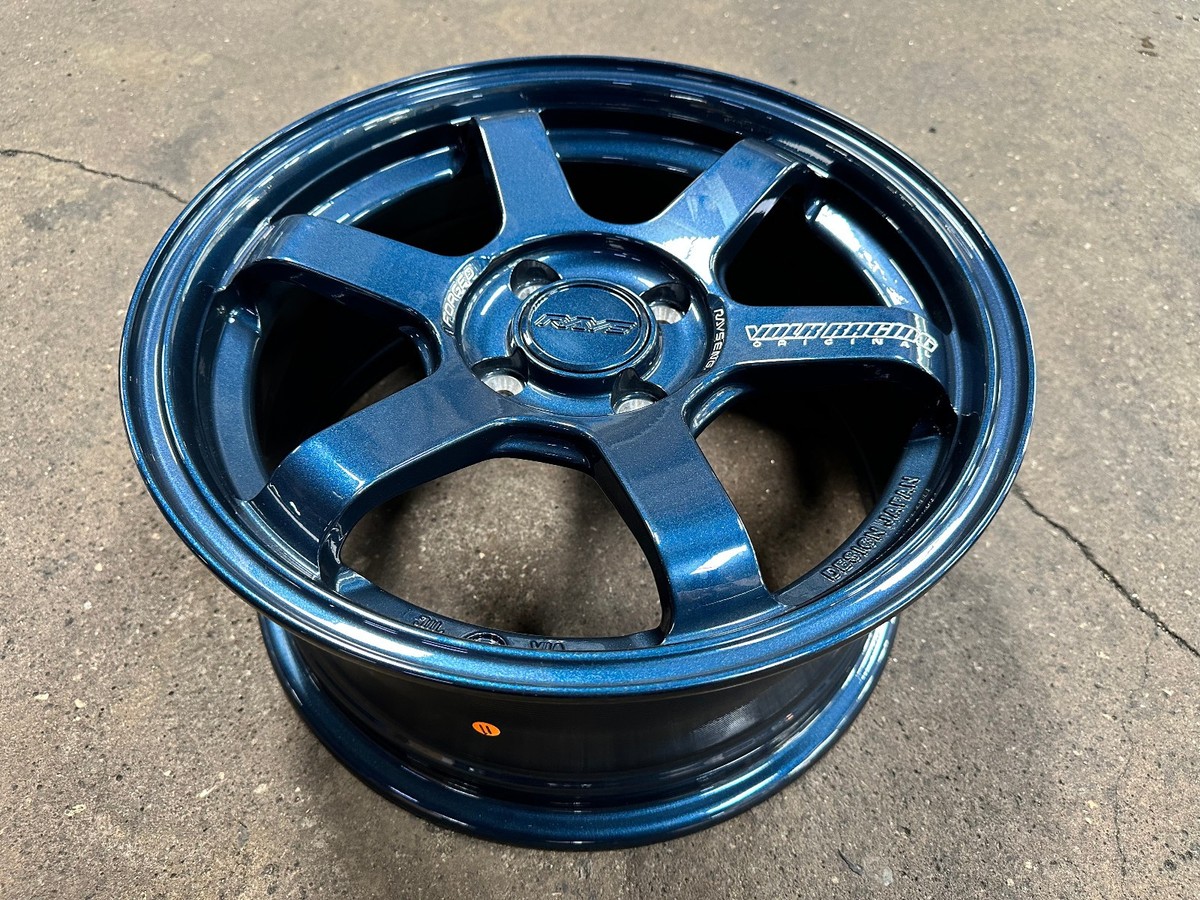 NEW 15x7 ET35 AOW TE37 SONIC BLUE (4 Wheel) 4x100 HONDA FIT CIVIC
