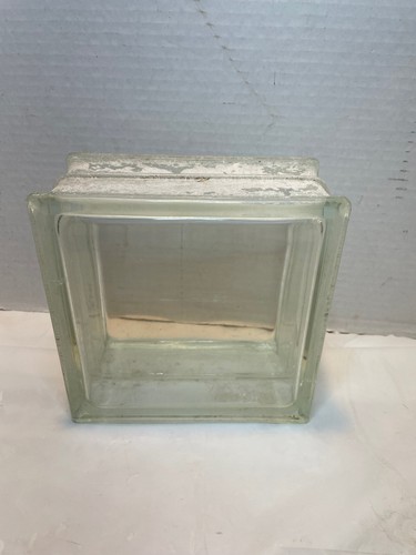 Vintage Glass Block Salvage 7-3/4" x 7-3/4" x 3-7/8 - Clear