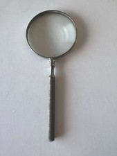 Magnifying Glass Vintage Brass 7.5 Inch Desk Reading Tool Handheld collectible