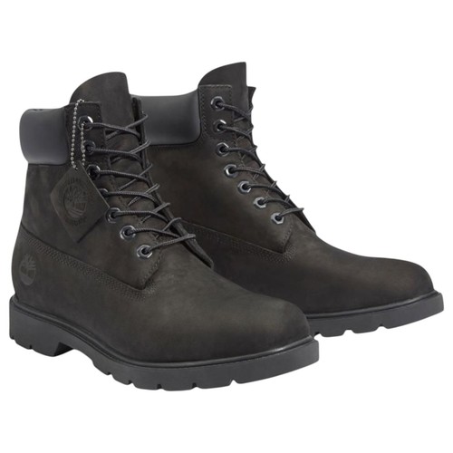 Timberland Mens 6-Inch Black Nubuck Classic Waterproof Boots - Picture 3 of 9