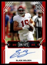 2022 Leaf Draft Autographs Slade Bolden Auto Alabama Crimson Tide #BA-SB1