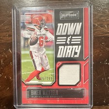 PANINI PLAYBOOK DOWN AND DIRTY RELICS BAKER MAYFIELD CLEVELAND BROWNS DD-BM /299