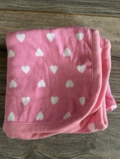 Walmart Parents Choice Baby Blanket Hearts Chevron Pink EXCELLENT