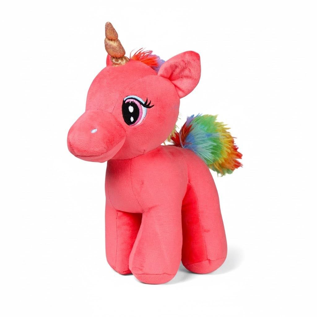 Rainbow Glitter Unicorn Plush Toy for Kids &ndash; 29cm