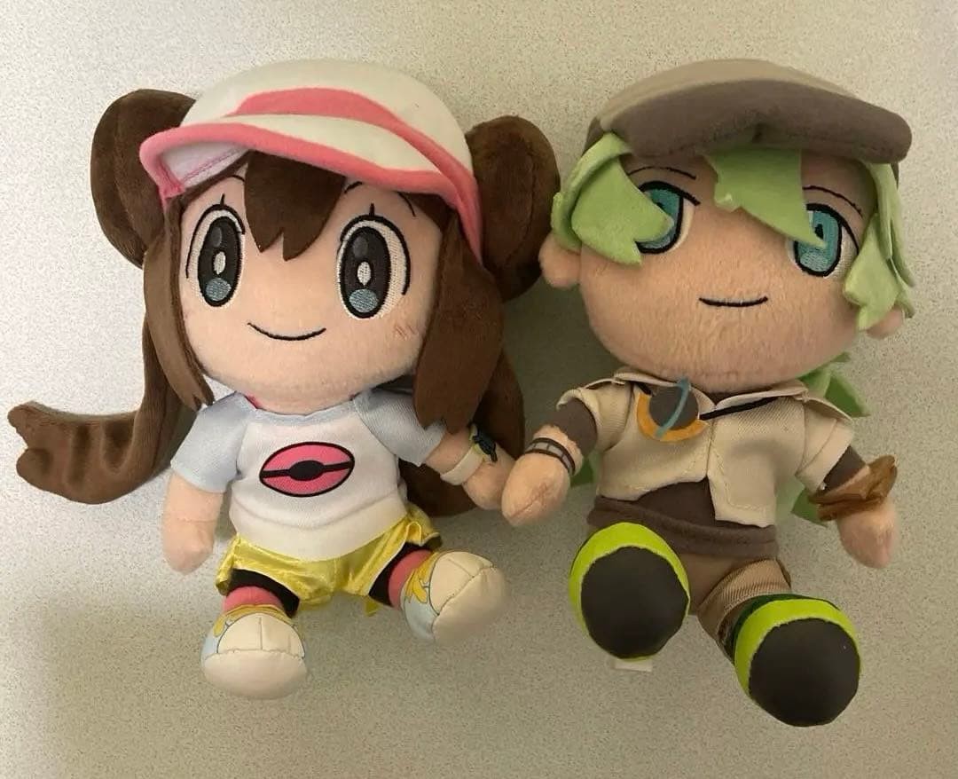 Pokemon Center Pokemon Trainers N & Rosa Original Plush Set of 2