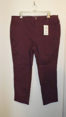 Gloria Vanderbilt -Amanda -Slimming Jeans Maroon Size 20W (#EV2109)