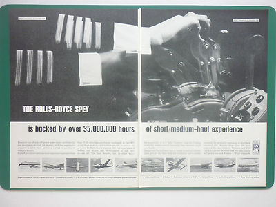 11/1964 PUB ROLLS-ROYCE SPEY ENGINE AIRLINES ARGOSY COMET TRIDENT ORIGINAL AD