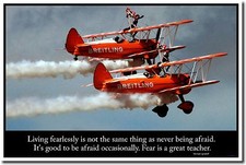 NEW Classroom School Motivational POSTER - Living Fearlessly is Not the Same ...