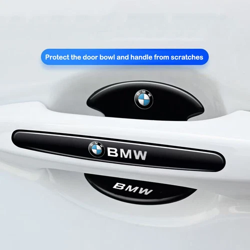 8 Stück Schwarz Auto Türgriff Schüssel Kratzer Aufkleber Schutz Folie für BMW NEU - Bild 5 von 8