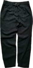 Image of NEXT CASUAL Black Woman's Tapered Leg Linen Blend Trousers SZ 8/22 ONLY £4.95