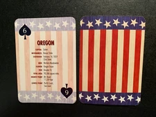 Swap Playing Cards OREGON Fun State Facts SIX OF SPADES 2007